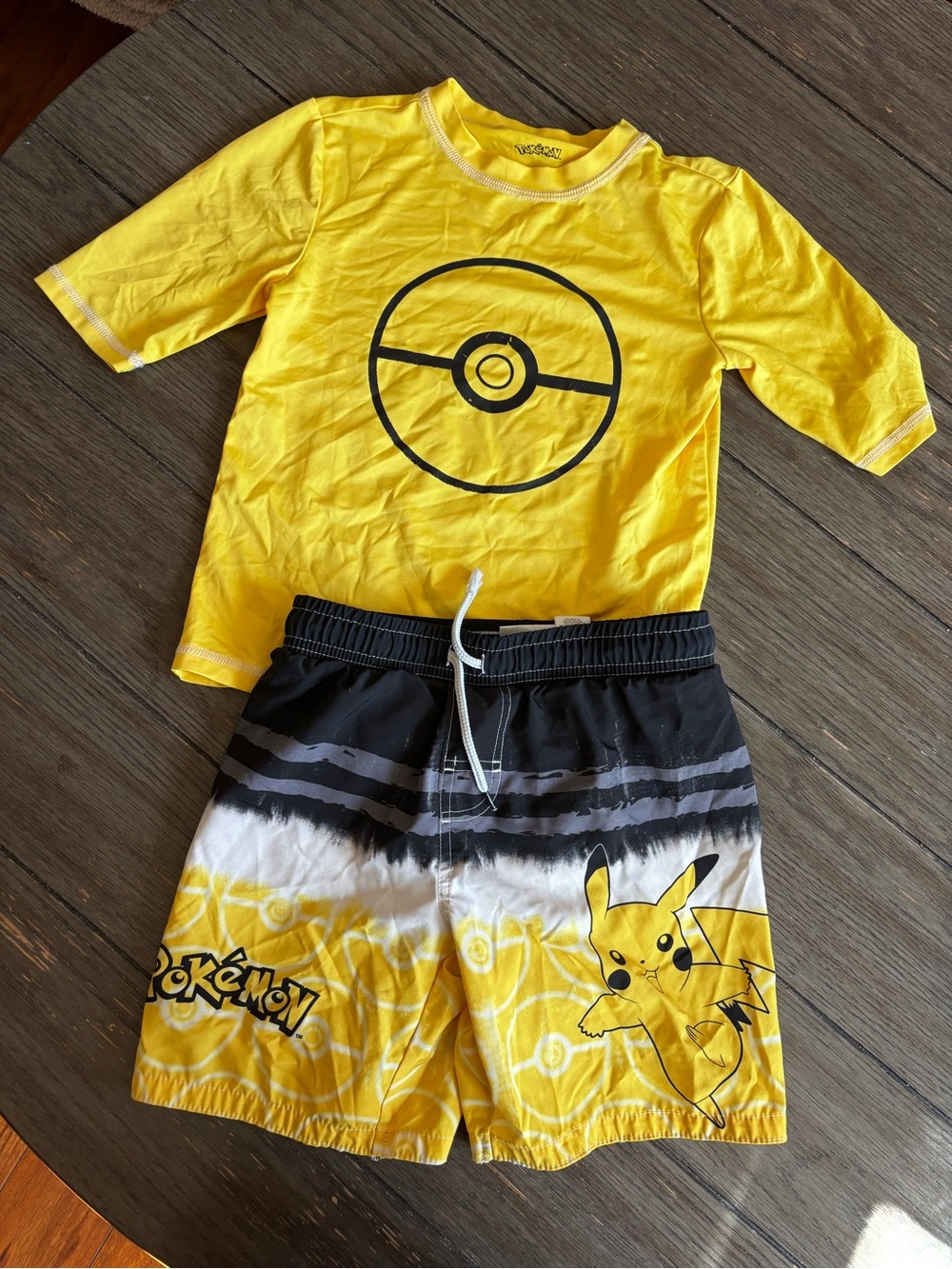 Pokémon Pikachu Yellow Tee & Swim Shorts Set